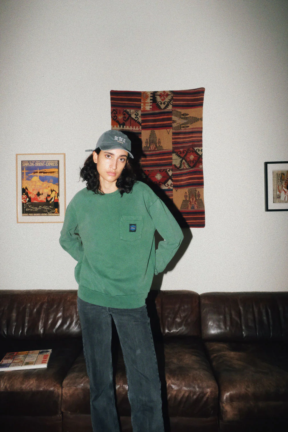 Globe Pocket Sweatshirt (Forest) - Image 4