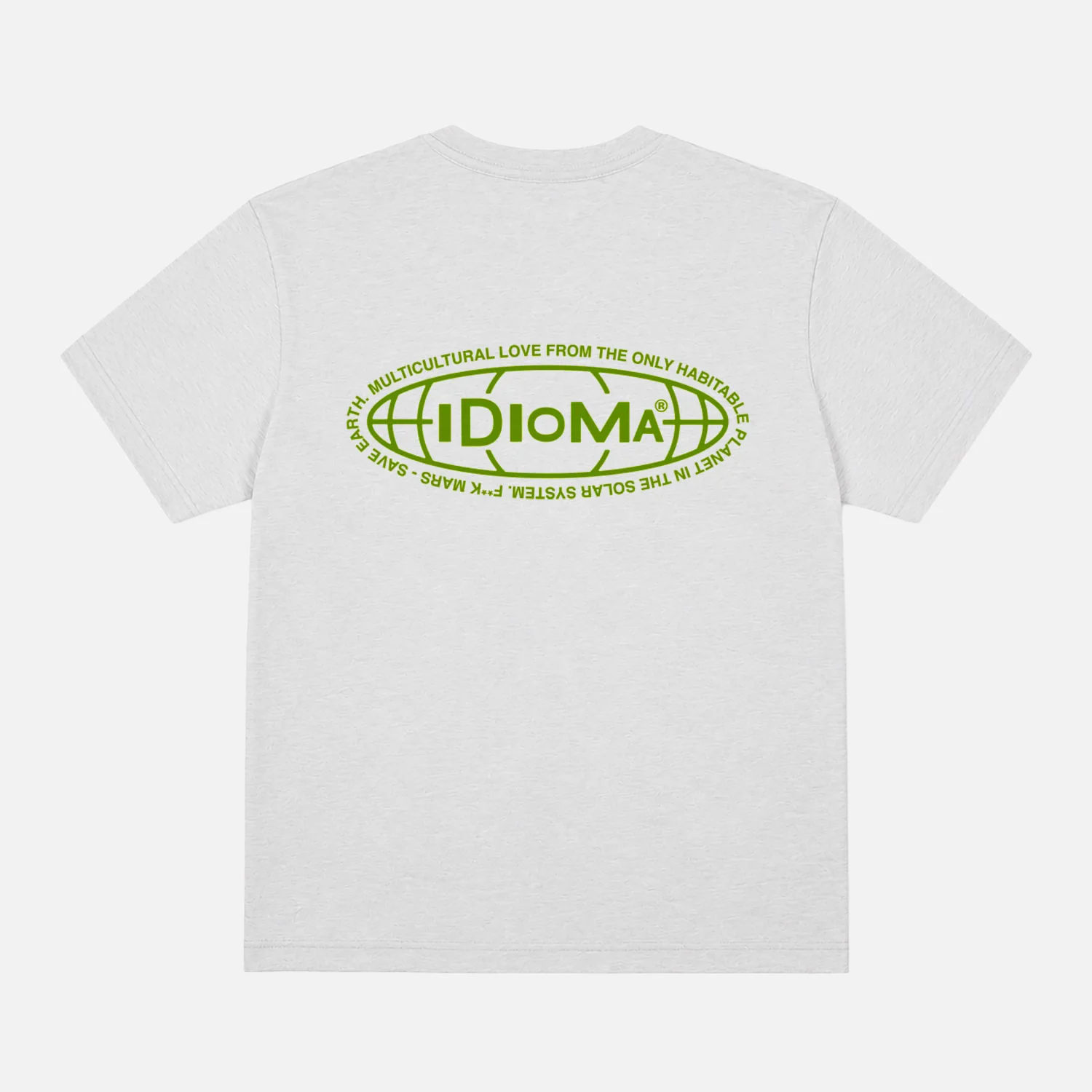 Globe T-shirt (Heather Ash) - Image 2