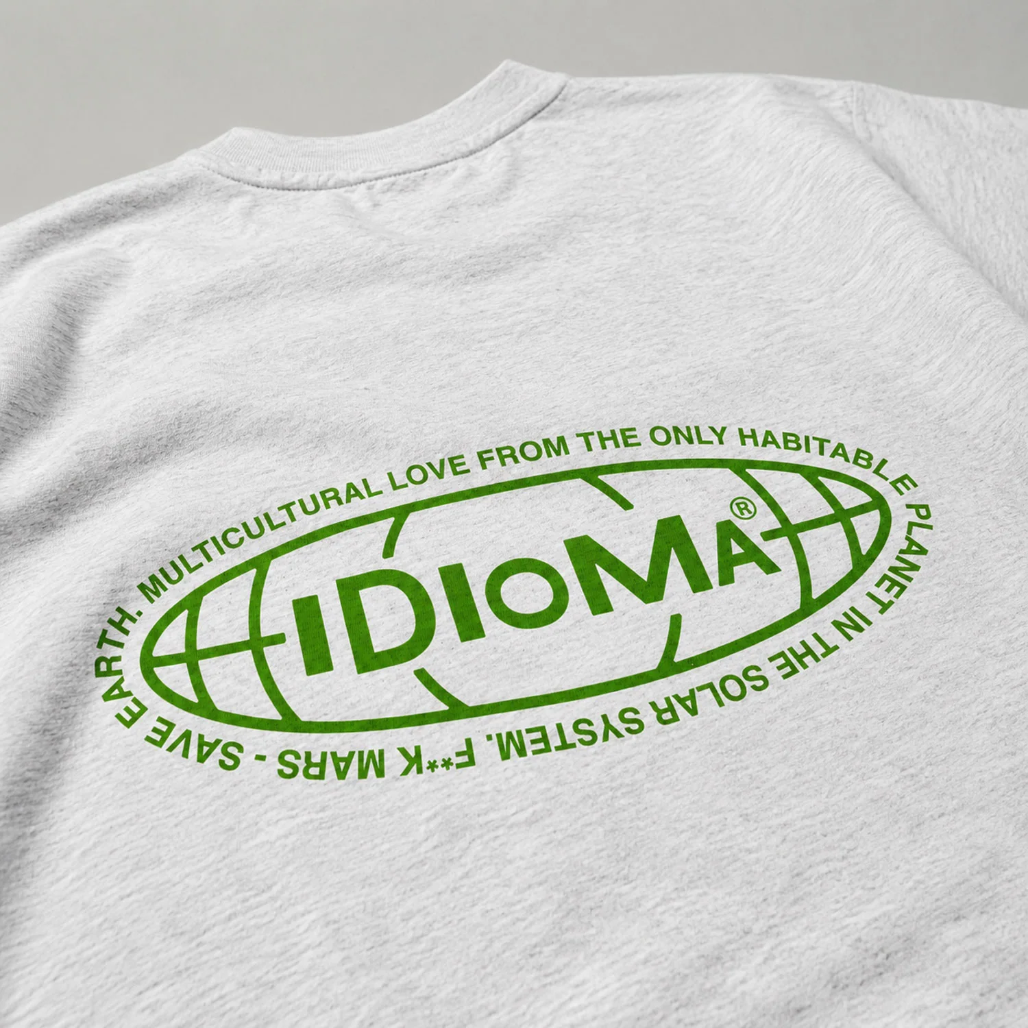 Globe T-shirt (Heather Ash) - Image 3